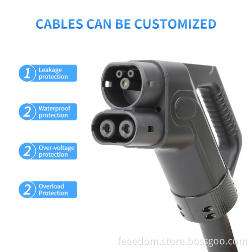 Portable EV Charger Gun CCS2 Charge EV شحن كابل تمديد